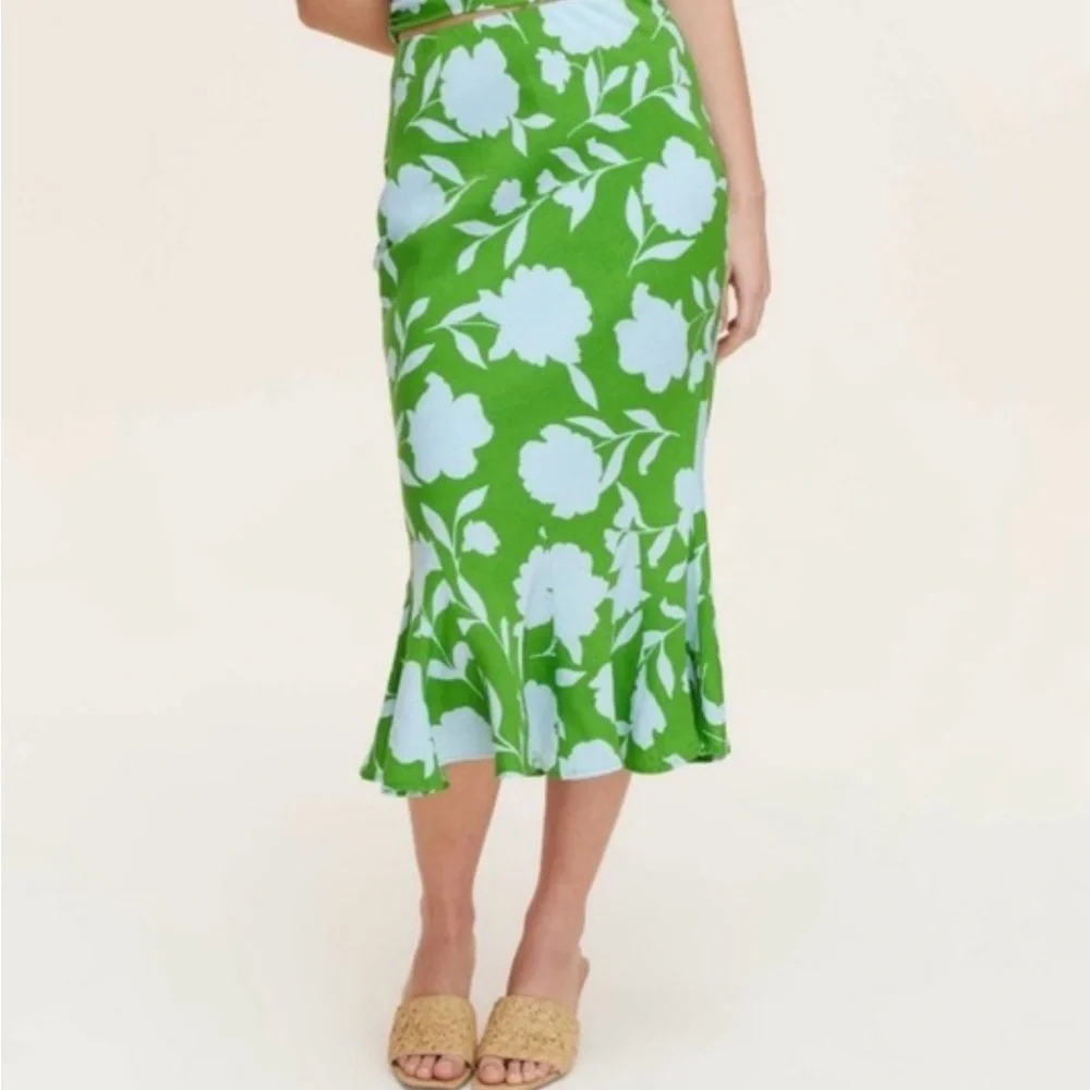 NWT Kate Spade x Target Green Floral Skirt - Picture 2 of 10
